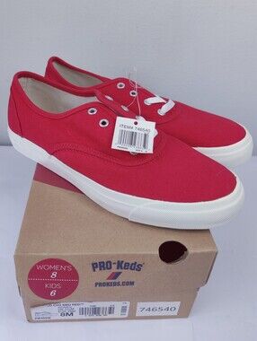 NEW Pro-Keds Royal Lo CVO Red Canvas Sneakers Women's 8 New Deadstock